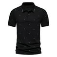 thumbnail image 3 of Sngxgn Men's Short Sleeve Polo Shirt(Black,L), 3 of 8