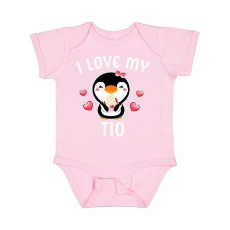 

Inktastic I Love My Tio with Cute Penguin and Hearts Gift Baby Girl Bodysuit
