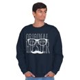 thumbnail image 4 of Original Hipster Mustache Blerd Men's Crewneck Sweatshirt Brisco Brands M, 4 of 4