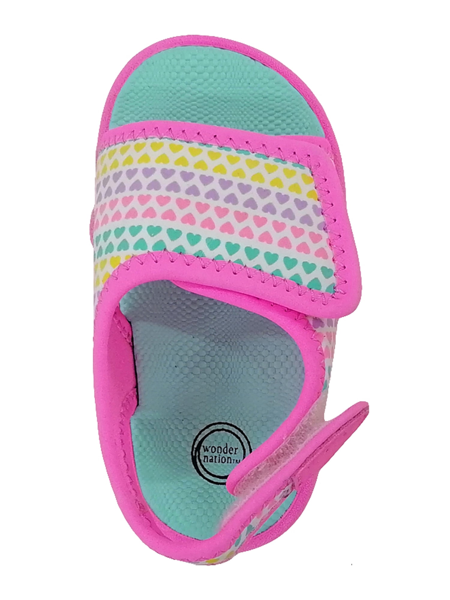 Wonder Nation Beach Sling Hearts Sport Sandal (Infant Girls)