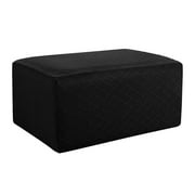 Stretch Storage Ottoman Slipcover Spandex Footstool Sofa Slip Cover for Foot Grey