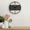 thumbnail image 4 of La Crosse Clock 16-inch Ironwood Brown Wood/Metal Quartz Analog Wall Clock, 404-4040, 4 of 5