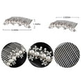 thumbnail image 5 of Silver Tone Clear Crystal Rhinestone Floral Stamen Simulated Pearl Bridal Hair Comb, 5 of 5