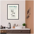 thumbnail image 3 of Kate and Laurel Framed Canvas Wall Art Print Guest Check One Day At A Time by The Creative Bunch Studio, 18 x 24 Sylvie Beaded Black Frame, Vintage, Typography Art for Wall Decor, 3 of 8