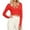 Red, variant on EDFBUYKRS Plus Size Flannel Plaid Shirts for Women Long Sleeve Button Down Shirts Casual Loose Blouses Tops L