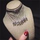 thumbnail image 2 of Collar geométrico colgante hermoso y elegante diseño en forma de H brillante collar colgante accesorios de joyería para mujeres colgante único (sin cadena), 2 of 5
