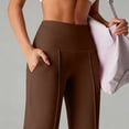 thumbnail image 6 of Womens Drawstring Pants Casual New Women's High Waisted Yoga Pants Stretchy Straight Leg Casual Workout Pants with Pockets Loose Soft Fitness Sports Pants, 6 of 9