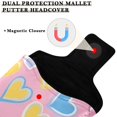 thumbnail image 3 of Haosy Yellow Blue Pink Heart Golf Mallet Putter Cover Strong Magnetic Leather Golf Club Headcover Closure, 3 of 7