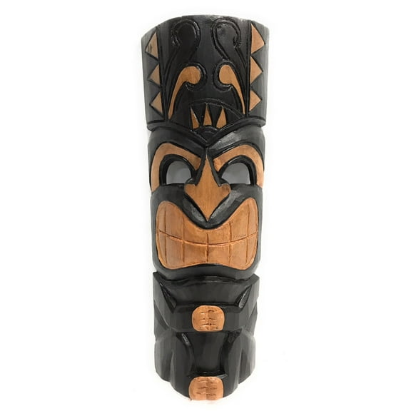 Happy Tiki Mask 20" - Hand Carved Smiley Tiki | #dpt513850