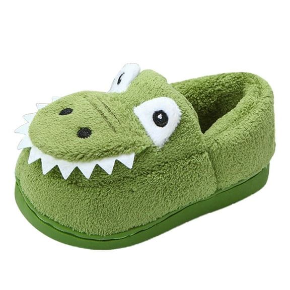 WUXIAN Child Fashion Cute Fall Boys Girls Slippers Flat Bottom Lightweight Soft And Comfortable Warm Solid Color Cartoon Animal Shape Soft Baby Shoes