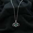 thumbnail image 3 of Rosec Jewels Infinity Heart Pendant with Emerald (AAA Quality, Chain included) - Ready to Gift Necklace for Valentines, 18K White Gold, 3 of 8