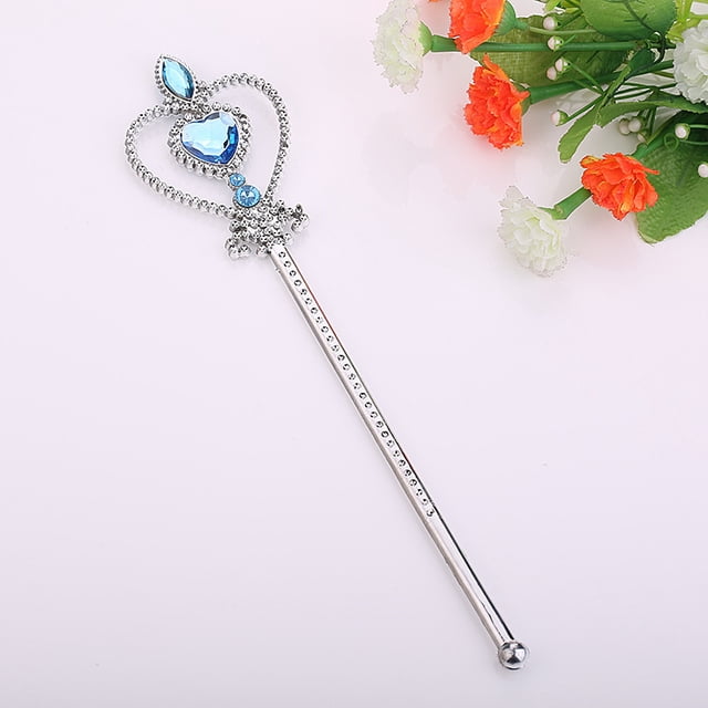 Tocado de princesa con corona para niños, accesorios para el cabello, diadema de plástico, varita mágica, joyería binaria