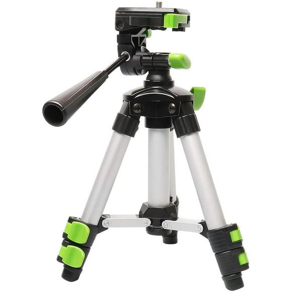 Lightweight Aluminum Tripod, Portable Adjustable Laser Level Tripod, with Flexible Pan Head and 3-Way Bubble Level, Quick Release Plate with 1/4"-20(50cm/19.6") Screw