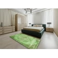 thumbnail image 5 of Ahgly Company Machine Washable Indoor Square Contemporary YellowGreen Area Rugs, 5' Square, 5 of 7