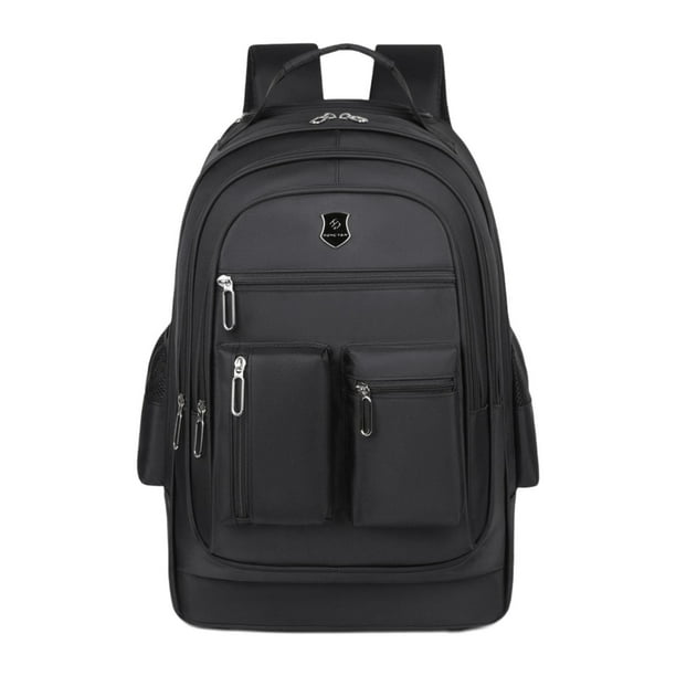 Mochila con ruedas, maleta con ruedas, versátil, de gran capacidad, bolsa de equipaje de mano, mochila con ruedas para viajes de negocios y Camping Negro