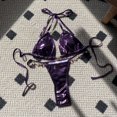 thumbnail image 4 of BKQCNKM Bikini Sets for Women, Micro Bikini, Triangle Bikini, String Bikini, Purple L, 4 of 8