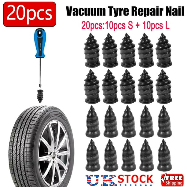 Muyoka 20 pernos para neumáticos para botas de coche, 5 mm, 6 mm, tornillo de carburo, pinchos para nieve, antideslizante, antihielo, reparación de neumáticos sin cámara, clavo de goma para bicicleta, Muyoka Hogar