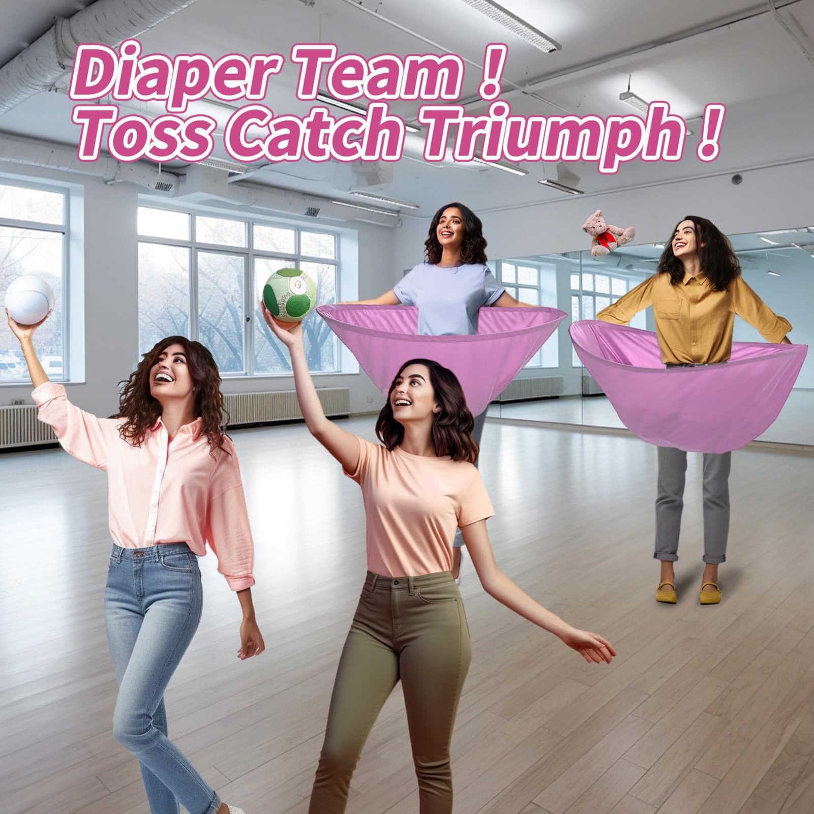 YIFAEUX Granny Pants Relay Game School Sports Meet Game Prop Team Building Activity Equipment Fun Family Reunion Adult Yard Game for Groups