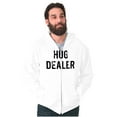thumbnail image 5 of Happy Hug Dealer Funny Sarcastic Humor Zip Up Hoodie Men's Women's Brisco Brands S, 5 of 5