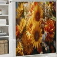 thumbnail image 5 of Sunflower 4 Piece Shower Curtain Sets, with Non-Slip Rugs, Toilet Lid Cover And Bath Mat, for Bathroom Decor Set, 5 of 8