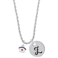 thumbnail image 1 of Delight Jewelry Silvertone Mini Nurse Hat Silvertone Script Initial Disc - Z - Charm Necklace, 20"+3", 1 of 4