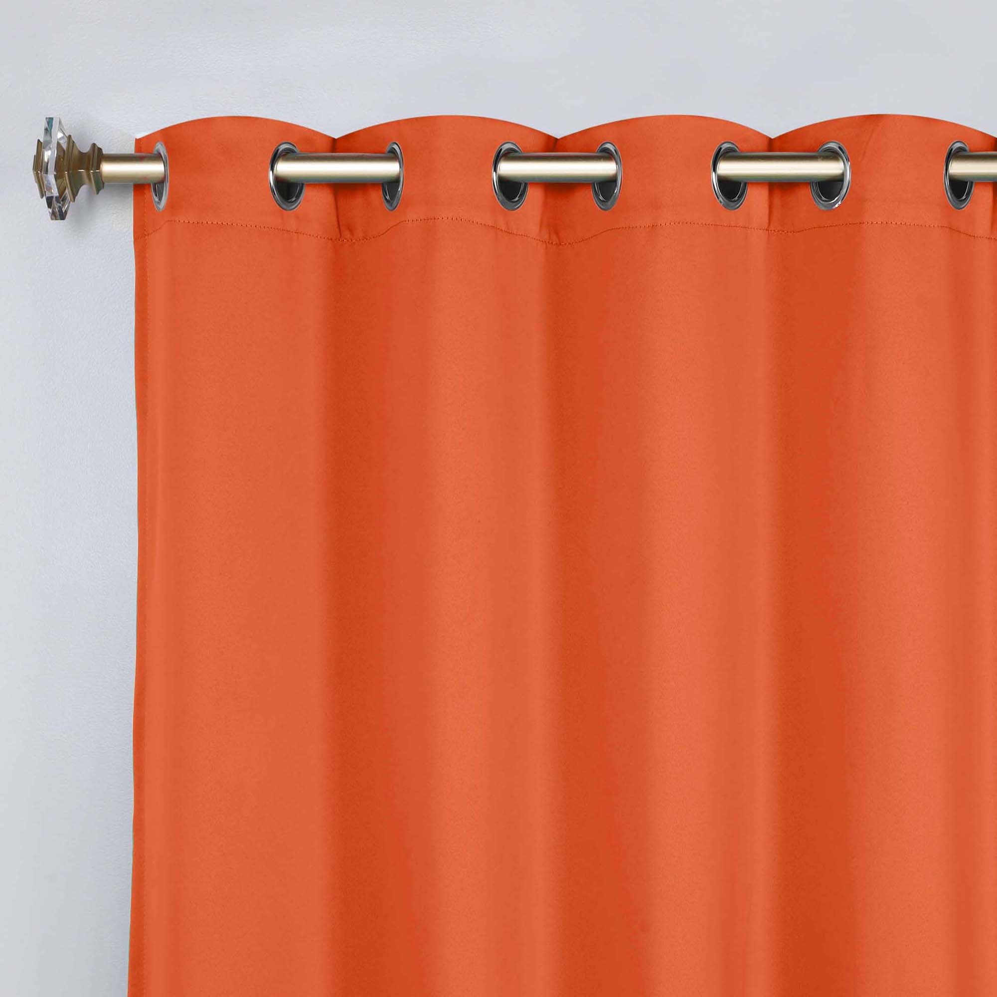 Superior Blackout Solid Light Filtering Grommet Curtain Panel Set, 52" x 108", Rust