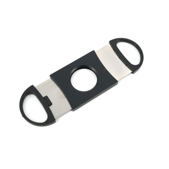 New Simple Style Plastic Cigar Scissors Portable Two-In-One Cigar Cutter Accessories Metal Smoking Tool (FT-07715)