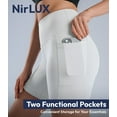 thumbnail image 5 of Nirlux Womens Biker Shorts With Pockets-Yoga Shorts For Women Regular & Plus Size For Gym & Yoga Size 10, 6" Inseam, White, 5 of 6