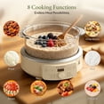 thumbnail image 4 of MAGNIFIQUE 4.5 Quart Cream White Glass Claypot Multi-Cooker, Programmable Round Slow Cooker with Removable Glass Pot, 4 of 8