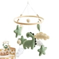 thumbnail image 6 of Baby Crib Mobile, Dinosaur Nursery Bedside Hanging Toy, Calming Wood Cotton Sensory Decor for Infant Girl Boy, Breathable, 6 of 6