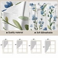 thumbnail image 5 of Blue Flowers Swag Curtains for Kitchen/Bedroom/Living Room, Spring Floral Farmhouse Leaves Rustic Scalloped Curtains 63 Inch Long, Rod Pocket Window Swag Topper Curtains Valances 2 Panels Set 36"x63", 5 of 8