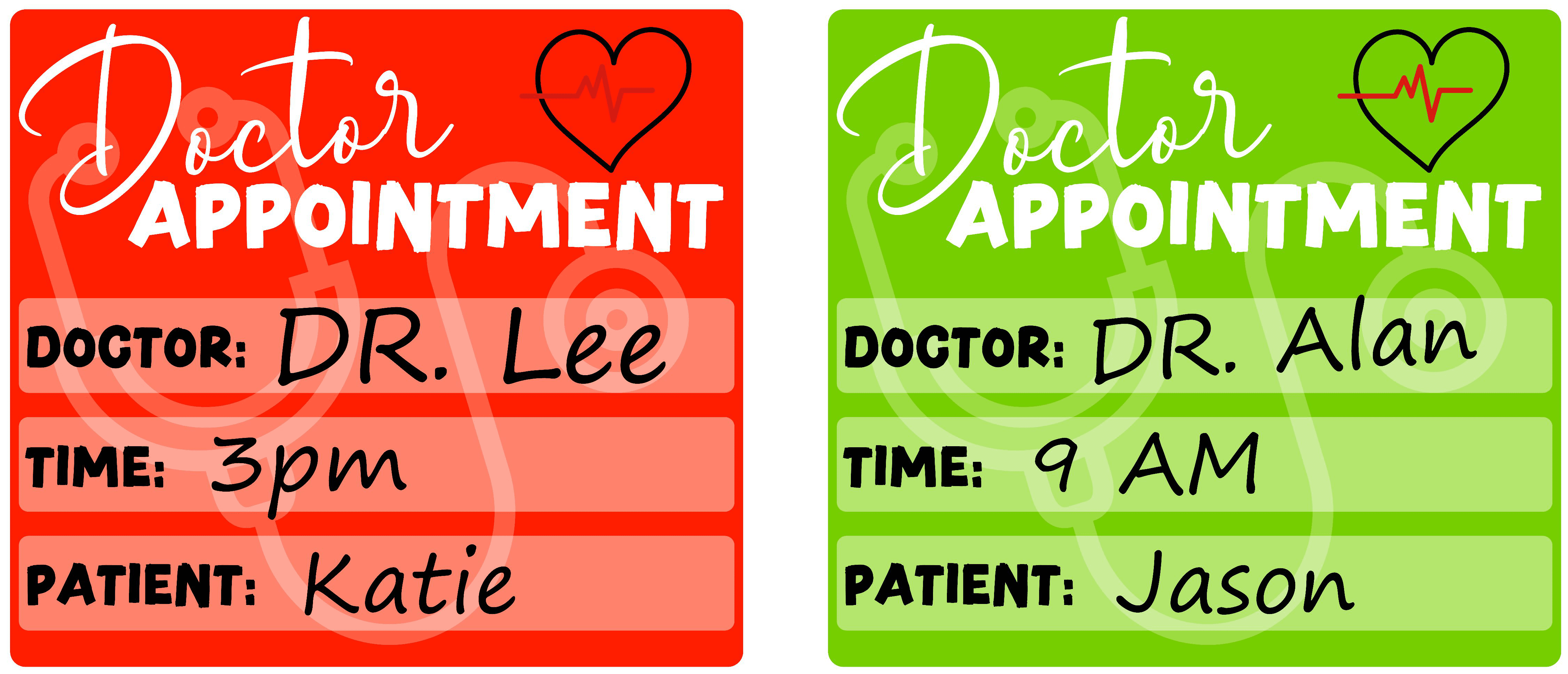 Like Coffeemonsterzco Doctors Appointment Planner Stickers - Medical ...