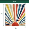 thumbnail image 4 of Rainbow Kids Colorful Shower Curtain Cute Retro Hippie Sun Sunrise Bathroom Curtains Set 72Wx72L Inches Vintage 70s Sunset Neutral Bath Accessories Art Home Decor Fabric 12 Pack Hooks, 4 of 6