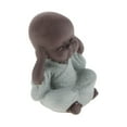 thumbnail image 3 of Ceramic Small Buddha Statue Monk Figurine Mirror Pendant Car Buddha Hanging Ornament Car ation Car Accessories Blue, 3 of 8
