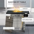 thumbnail image 4 of Outsunny Propane Fire Pit Table, Rattan Gas Fire Pit Table, Mixed Grey, 4 of 10