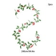 thumbnail image 3 of Ireezec Artificial Christmas Garland, Faux Greenery Vine for Holiday Mantle Stairca Wall Decor, Realistic Flocked Pine Garland for Indoor Outdoor Christmas Tree Wreath Home Party Wedding Decoration, 3 of 8