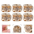 thumbnail image 2 of 100pcs Loose Beads Rhinestone Inlaid Alloy Rondelle Spacer Beads Crafts Findings, 2 of 8
