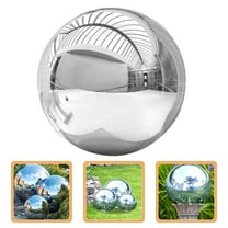 RENACLIPY Polished Stainless Steel Gazing Ball Silver Reflective Garden Ornament for Decor