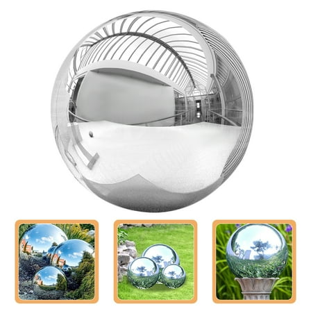 CATIEBYE Gazing Ball Round Reflective Garden Ornament for Visual Interest 1Set