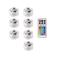 thumbnail image 1 of 1-10pcs IP65 Waterproof Submersible LED Lights Remote Control LED Tea Mini Lights Underwater Lamp For Wedding Party Vase Decor ,Easy to Install, 1 of 7