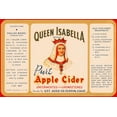 thumbnail image 2 of Retrolabel 24x17 Black Ornate Wood Framed with Double Matting Museum Art Print Titled - Queen Isabella Pure Apple Cider, 2 of 4