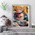 thumbnail image 2 of DIY 5D Diamond Painting Kit for Adult Kids Beginner, Demon Slayer Full Drill Round Diamond Embroidery Arts Painting by Number Kit for Relaxation, Home Wall Decor Gift 12x16 inch, 2 of 5
