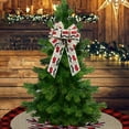 thumbnail image 1 of XWSHYW Decoraciones Navideñas Lazo Grande con Nueve Orejas En La Parte Superior Del Árbol de Navidad, Lazo de Tela de Imitación Decorado con Alfabeto, 1 of 5