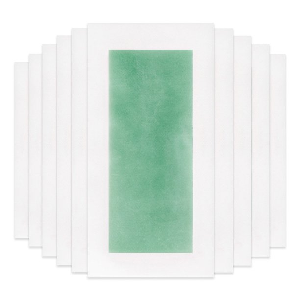 Papel de depilación Jumpingount 10 hojas Doble cara Verde S