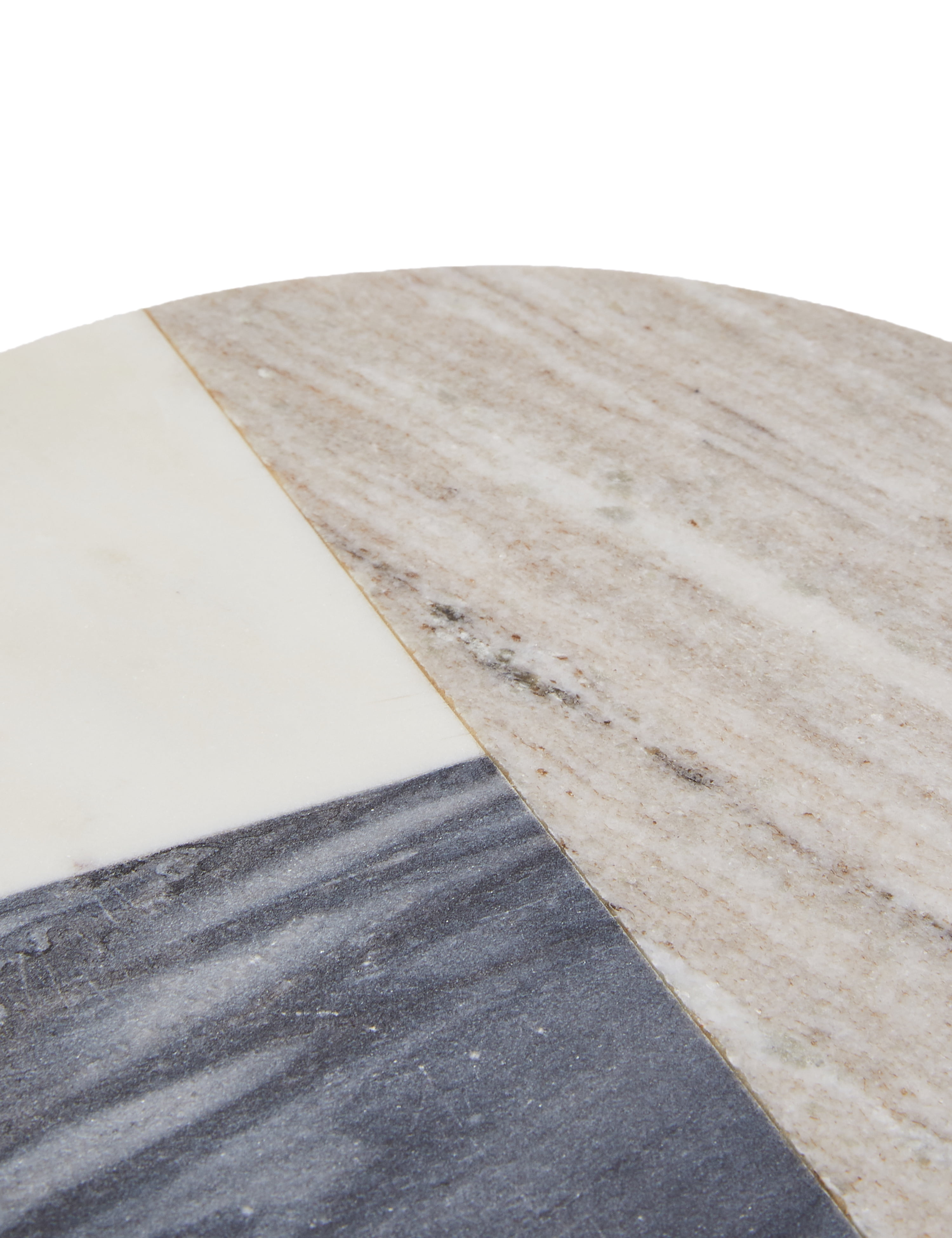 Lexi Home Real Marble Charcuterie Cutting Board - White and Grey