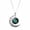 B, variant on Gothic Witchy Zodiac Necklace for Women Men, Fidget Rotating Moon Cabochon Pendant, Astrology Sign Jewelry Birthday Gifts