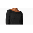thumbnail image 2 of Karen Scott Women's Cotton Boat Neck Top Black Size XX-Large, 2 of 3