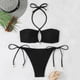 thumbnail image 1 of Trajes de baño para mujer, bikinis de cintura alta con cordón ajustable, traje de baño fruncido, conjunto dividido, trajes de baño para mujer, trajes de baño para mujer, traje de baño para mujer, traj, 1 of 7
