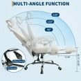 thumbnail image 4 of Ataucjin Home Office Desk Chair with Footrest, High-Back Mesh Swivel Chair with Adjustable Lumbar Support Headrest, Computer Rolling Task Chairs for Home, Gaming Room, 4 of 8