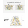 thumbnail image 5 of Blue Yellow Spring Floral Sheer Waterfall Valance Curtains for Window, Summer Blooms Botanicals Rod Pocket Sheer Topper Swag Curtains for Living Room, Kitchen 38.5"W x 47.2"L, 1 Panel, 5 of 7